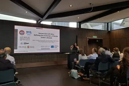 Dr Shahida Din presenting at the Crohn's Futures Meeting (1)