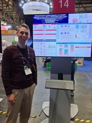 Dr. Michael Glinka presenting his poster at BSG Live 2025.